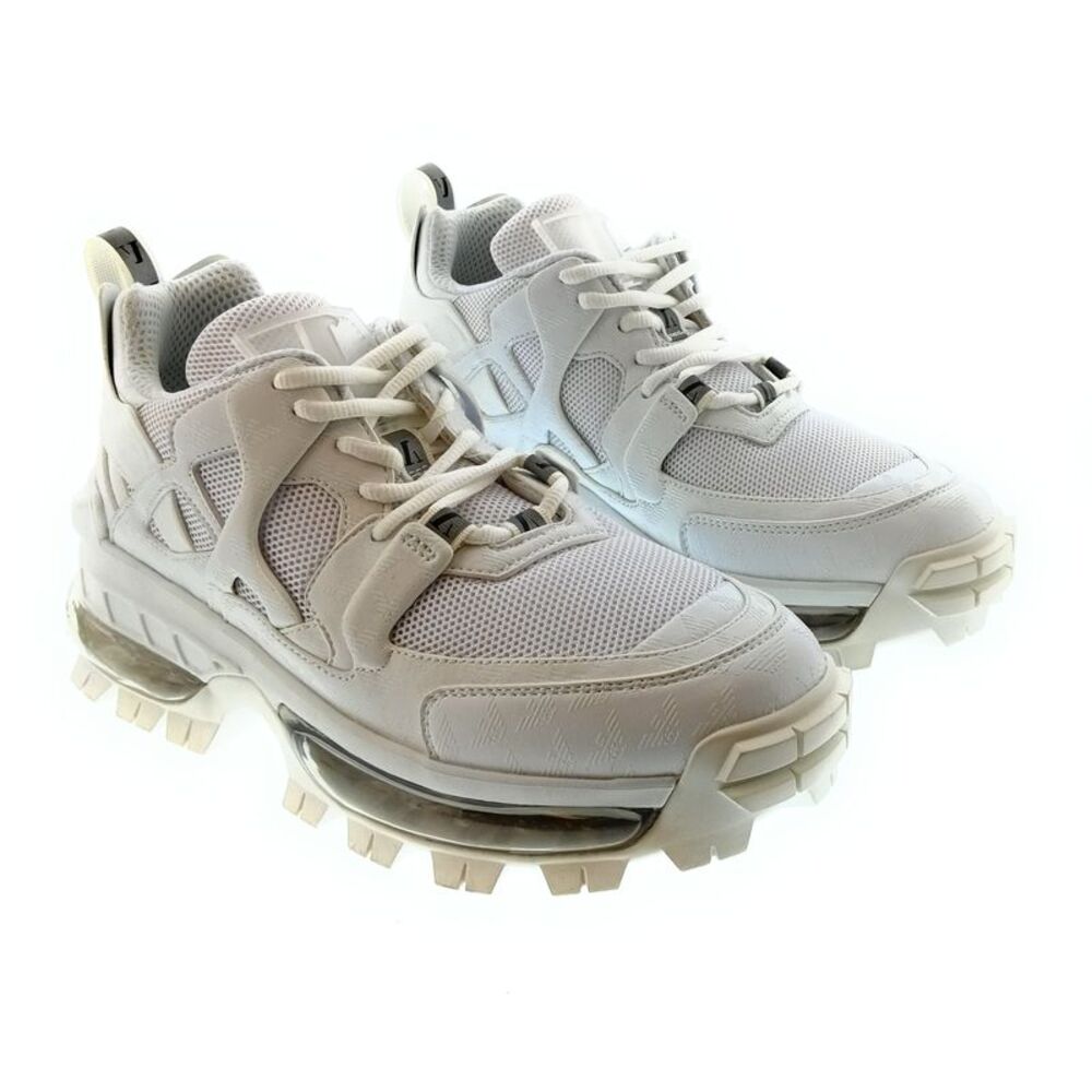 Emporio Armani Men's White Mixed-Material Chunky Trail Sneakers